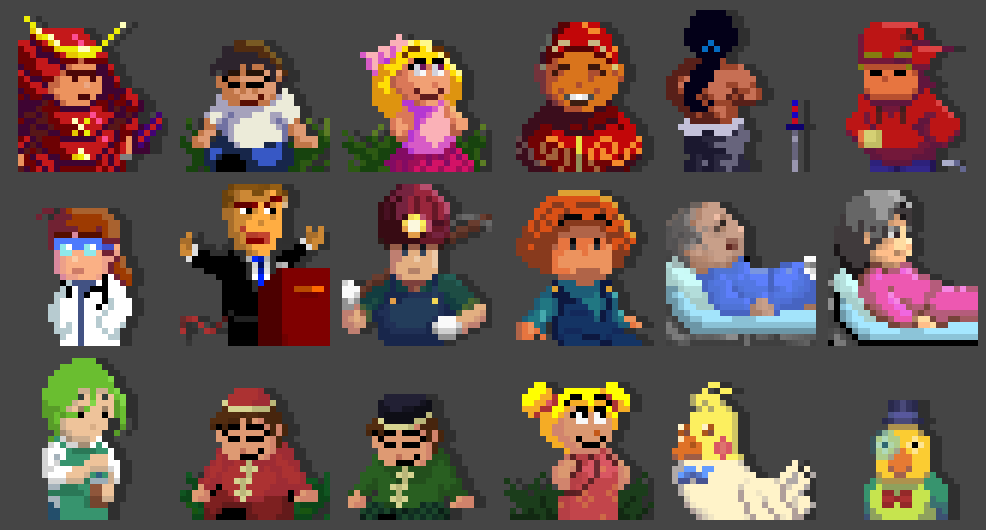 Various characters