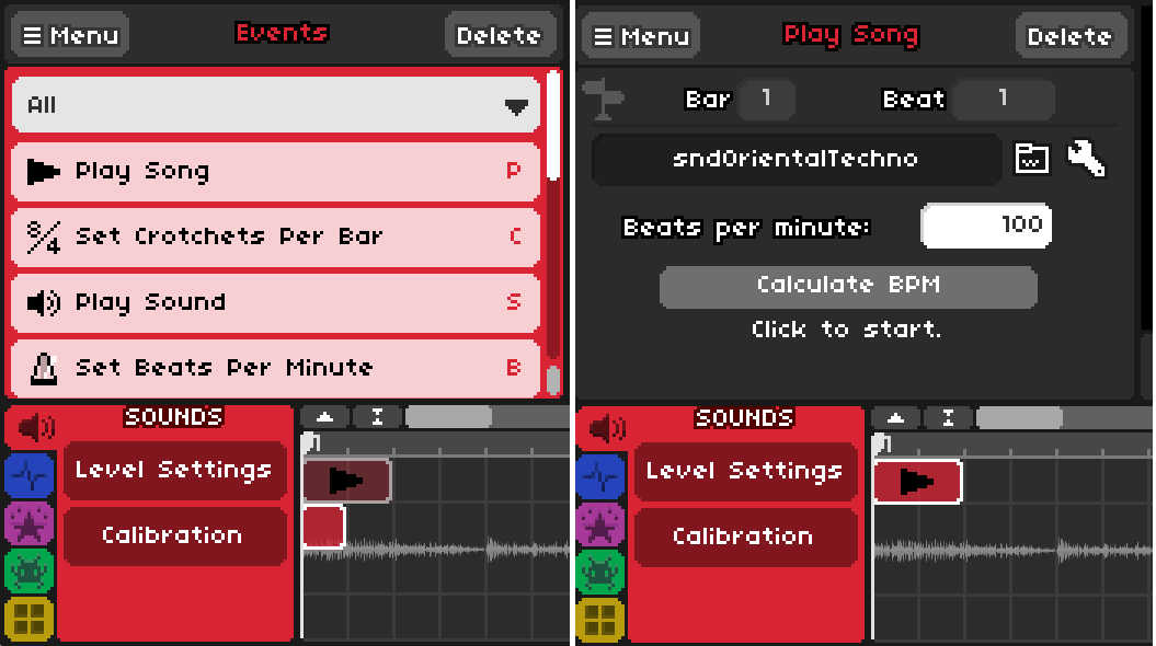 Play Song menu