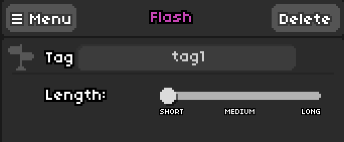 Tag field on the Flash event