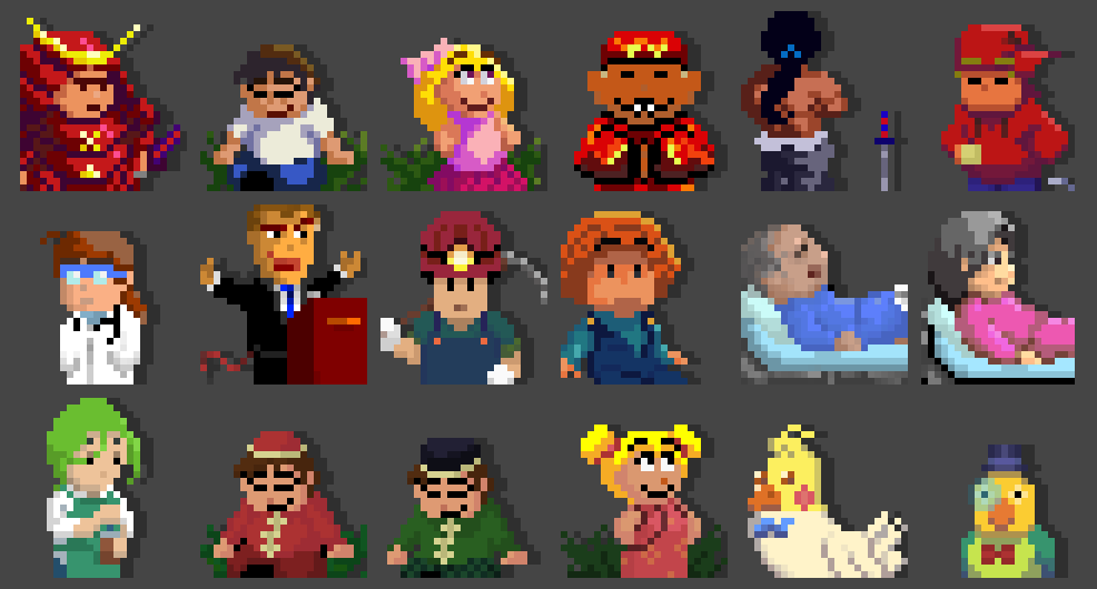 Various characters