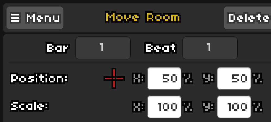 Move Room menu